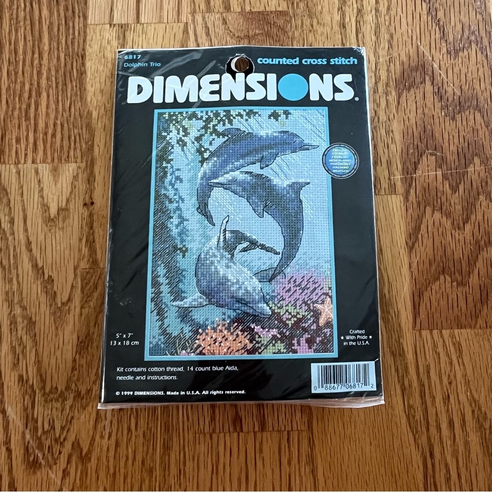 NWT Dimensions Dolphin Trio Counted Cross Stitch Kit